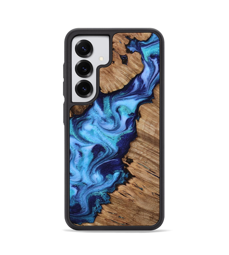 Galaxy S25 Wood Phone Case - Dirk (Blue, 818184)