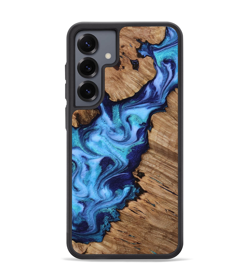 Galaxy S25 Plus Wood Phone Case - Dirk (Blue, 818184)