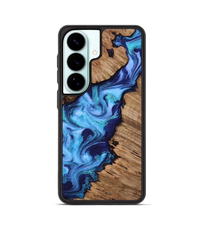 Galaxy S26 Wood Phone Case - Dirk (Blue, 818184)