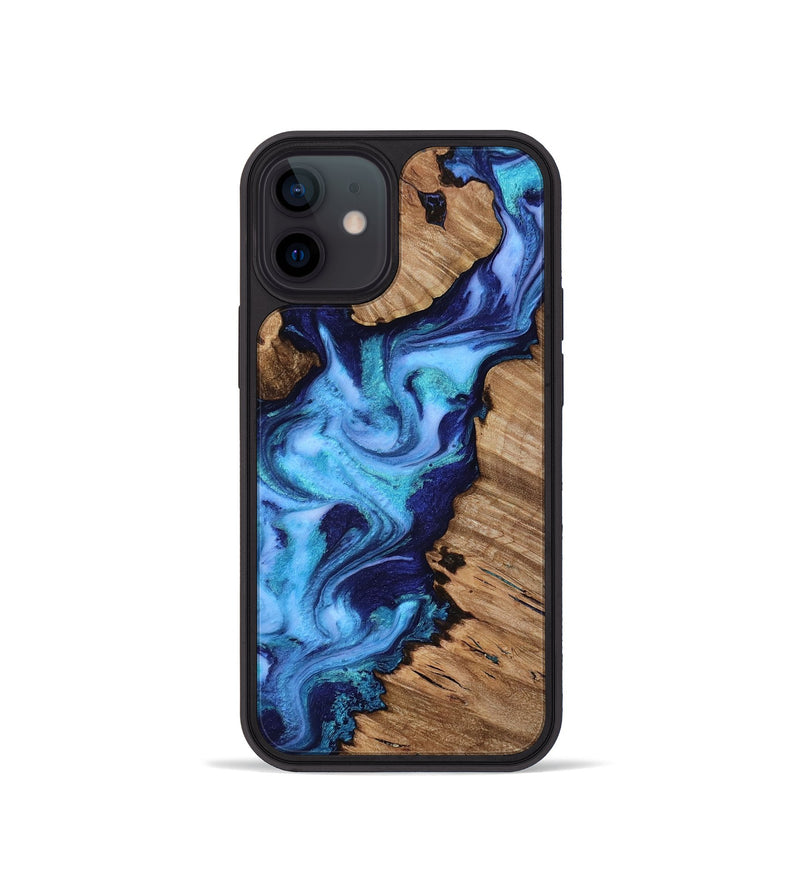 iPhone 12 mini Wood Phone Case - Dirk (Blue, 818184)