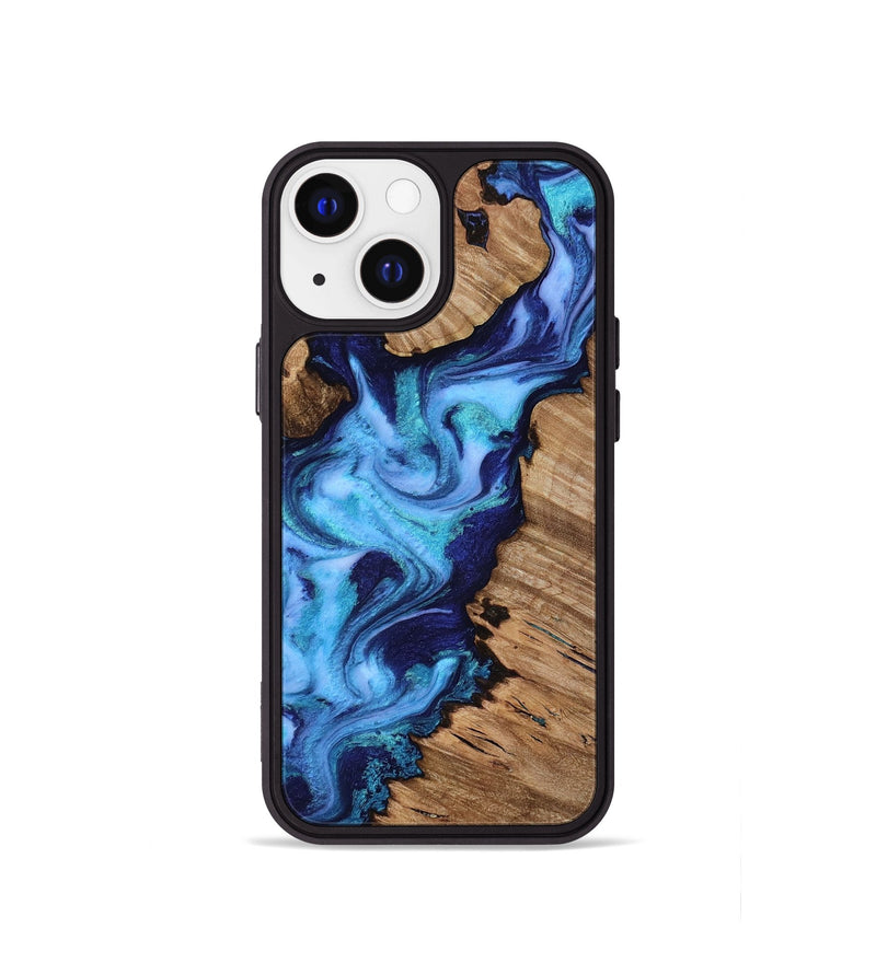 iPhone 13 mini Wood Phone Case - Dirk (Blue, 818184)