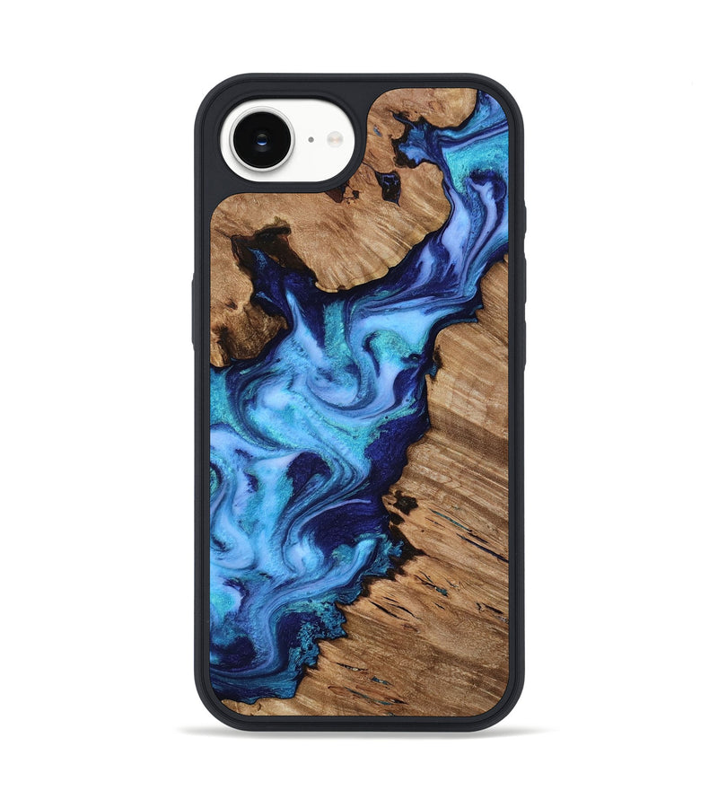 iPhone 16e Wood Phone Case - Dirk (Blue, 818184)