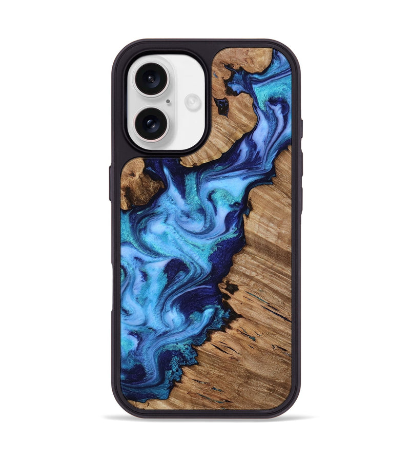 iPhone 17 Wood Phone Case - Dirk (Blue, 818184)
