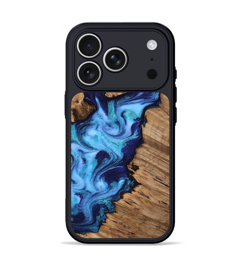 iPhone 17 Pro Wood Phone Case - Dirk (Blue, 818184)