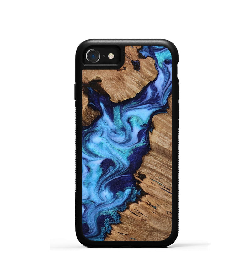 iPhone SE Wood Phone Case - Dirk (Blue, 818184)