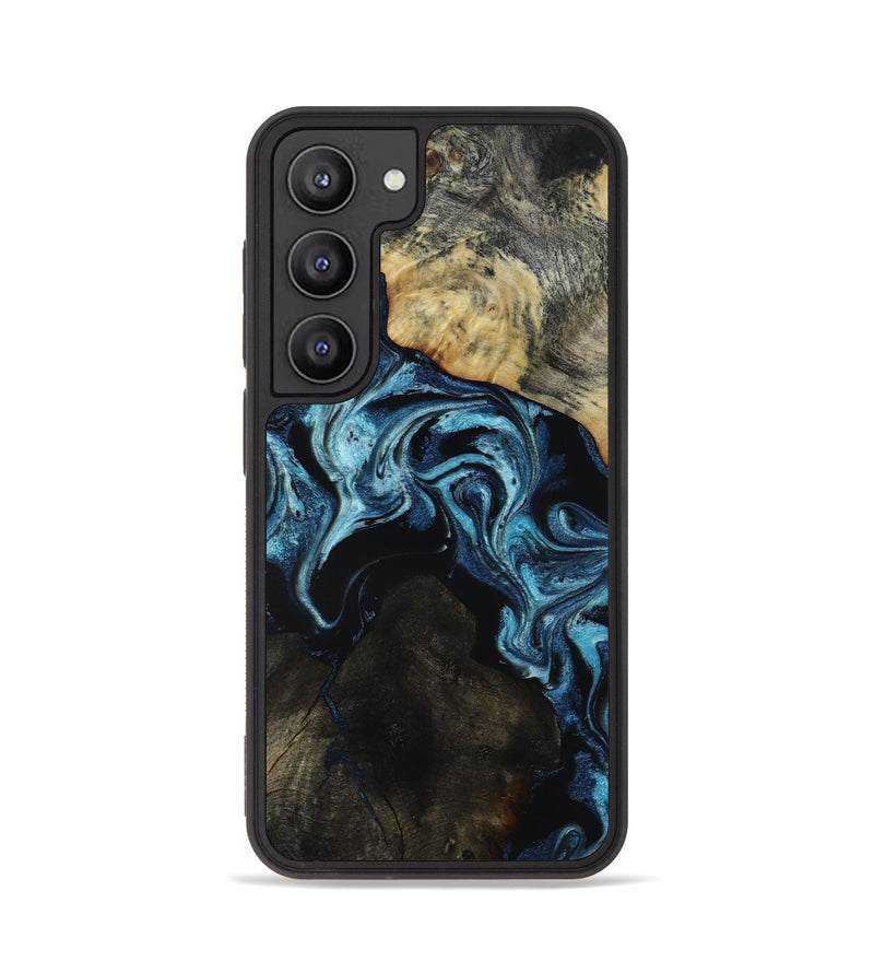 Galaxy S23 Wood Phone Case - Dalia (Blue, 818185)