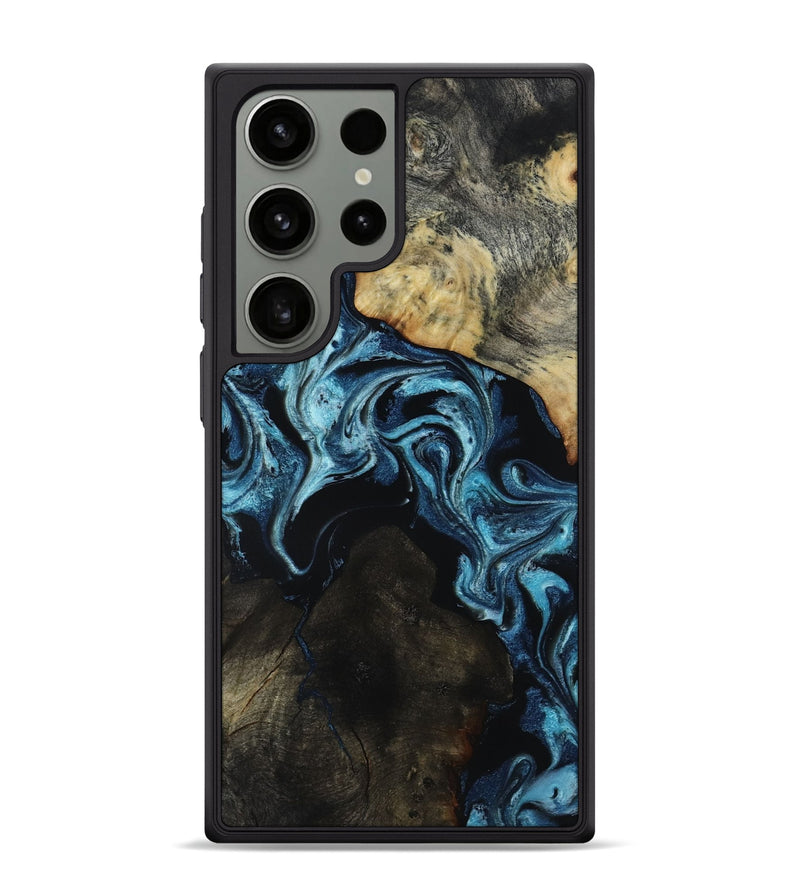Galaxy S24 Ultra Wood Phone Case - Dalia (Blue, 818185)