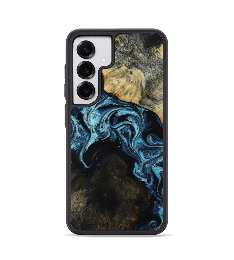 Galaxy S25 Wood Phone Case - Dalia (Blue, 818185)