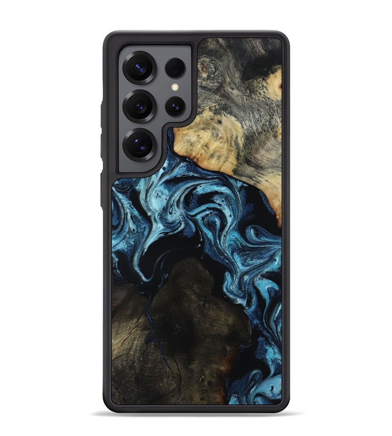 Galaxy S25 Ultra Wood Phone Case - Dalia (Blue, 818185)