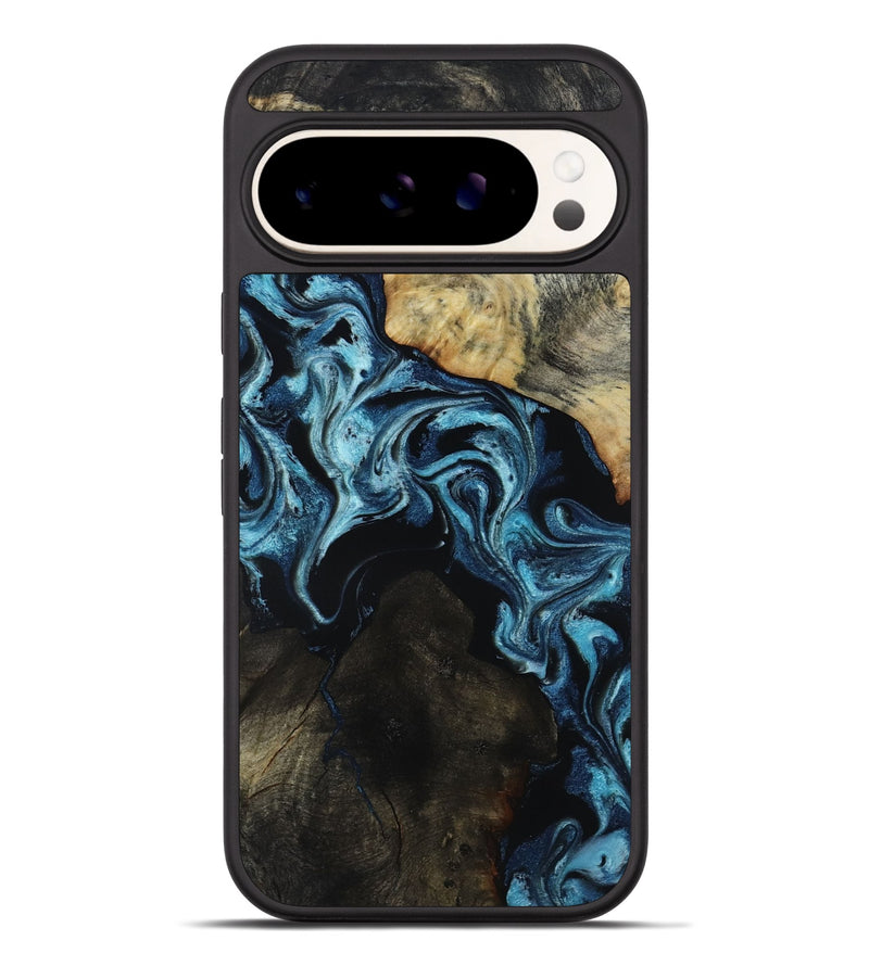 Pixel 9 Pro XL Wood Phone Case - Dalia (Blue, 818185)