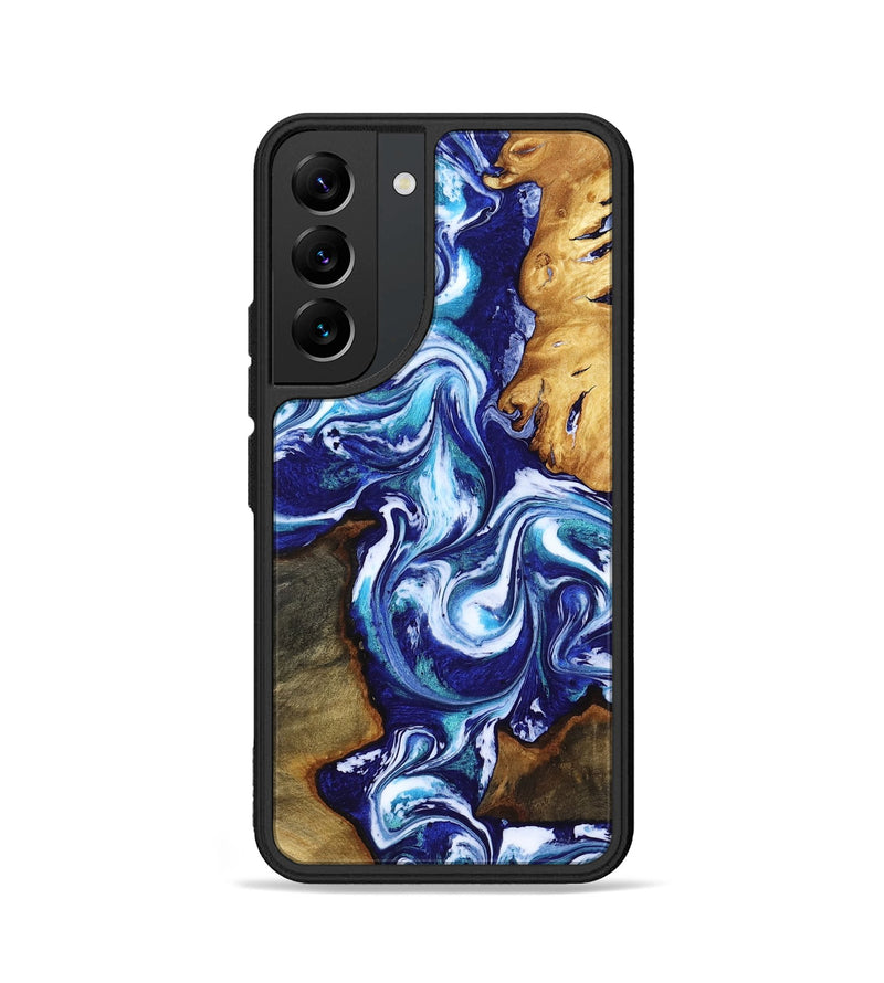 Galaxy S22 Wood Phone Case - Brayan (Blue, 818186)