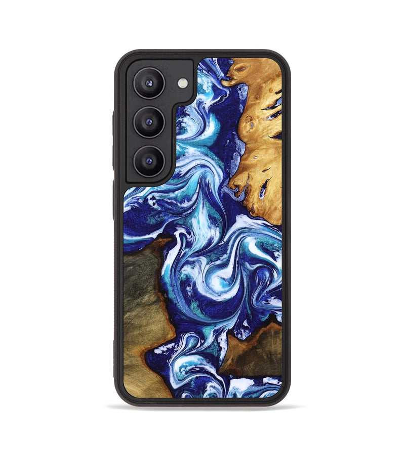 Galaxy S23 Wood Phone Case - Brayan (Blue, 818186)