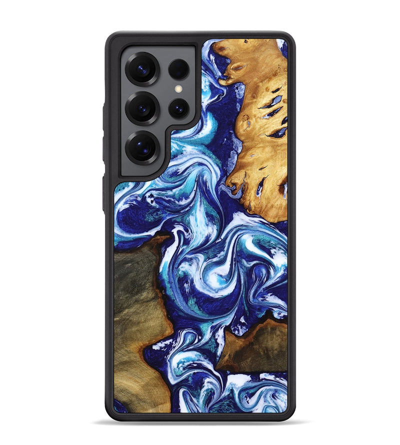 Galaxy S25 Ultra Wood Phone Case - Brayan (Blue, 818186)