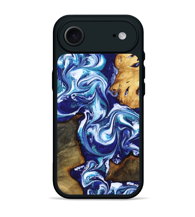 iPhone 17 Air Wood Phone Case - Brayan (Blue, 818186)