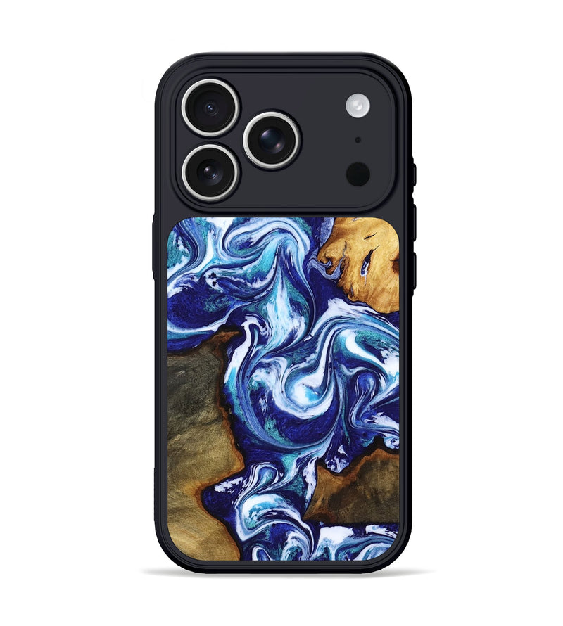 iPhone 17 Pro Wood Phone Case - Brayan (Blue, 818186)