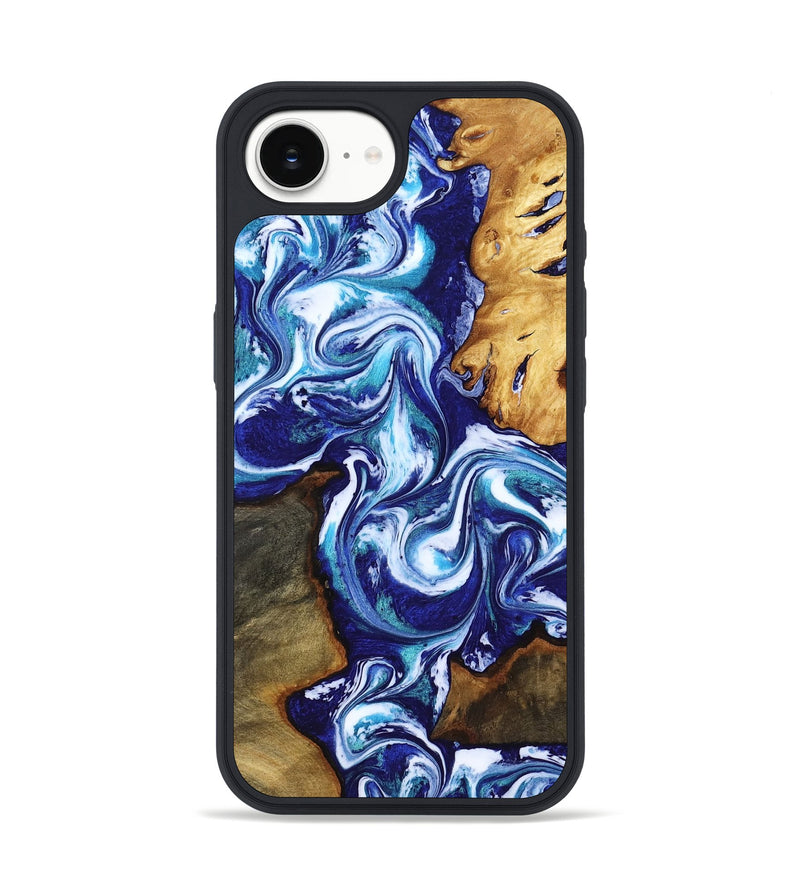 iPhone 17e Wood Phone Case - Brayan (Blue, 818186)