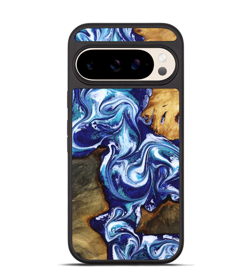 Pixel 10 Wood Phone Case - Brayan (Blue, 818186)