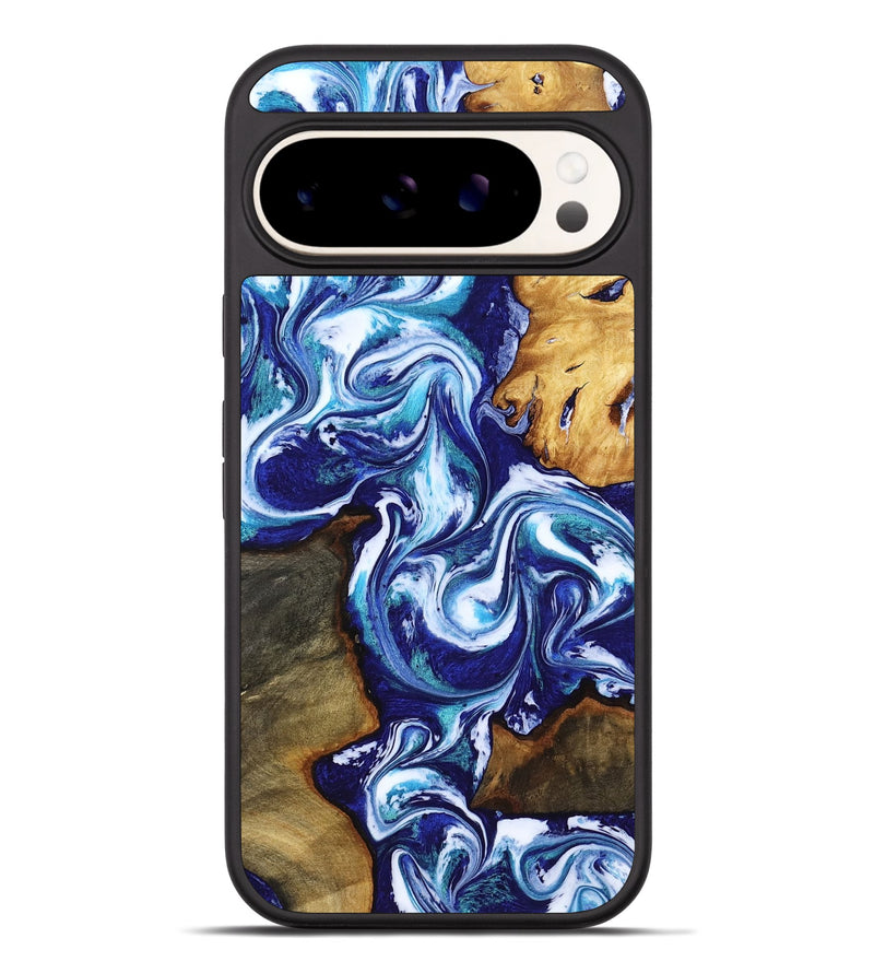 Pixel 9 Pro XL Wood Phone Case - Brayan (Blue, 818186)