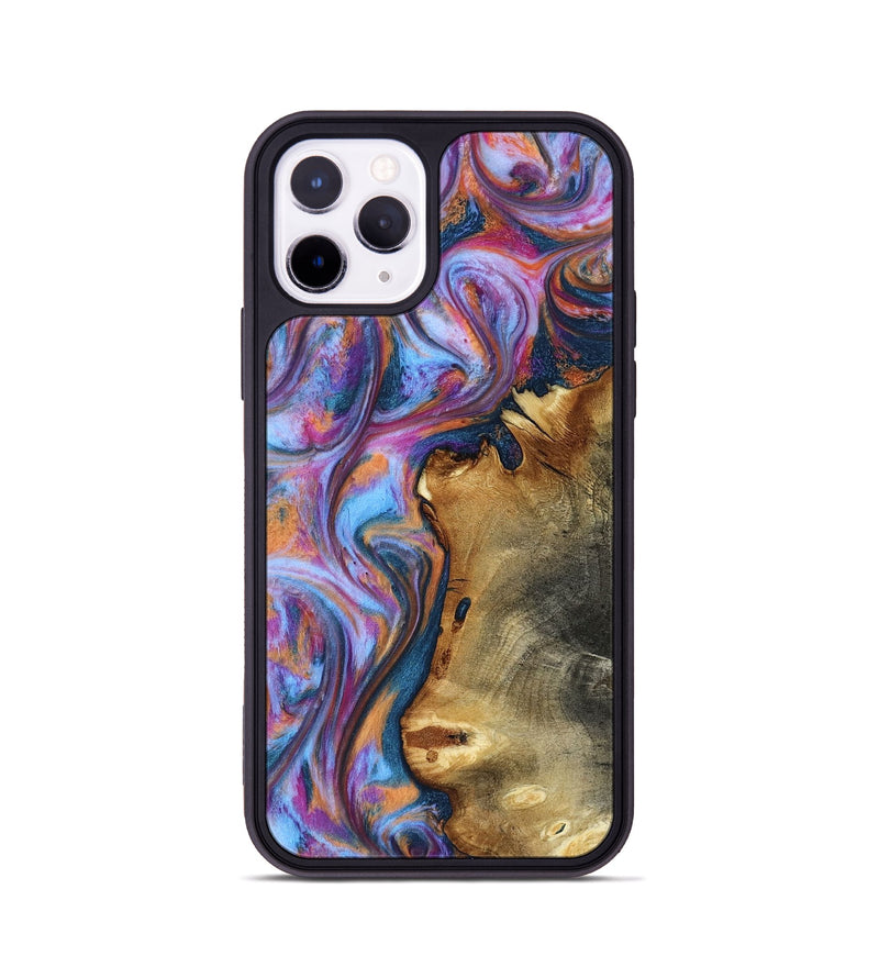 iPhone 11 Pro Wood Phone Case - Yamilet (Blue, 818187)