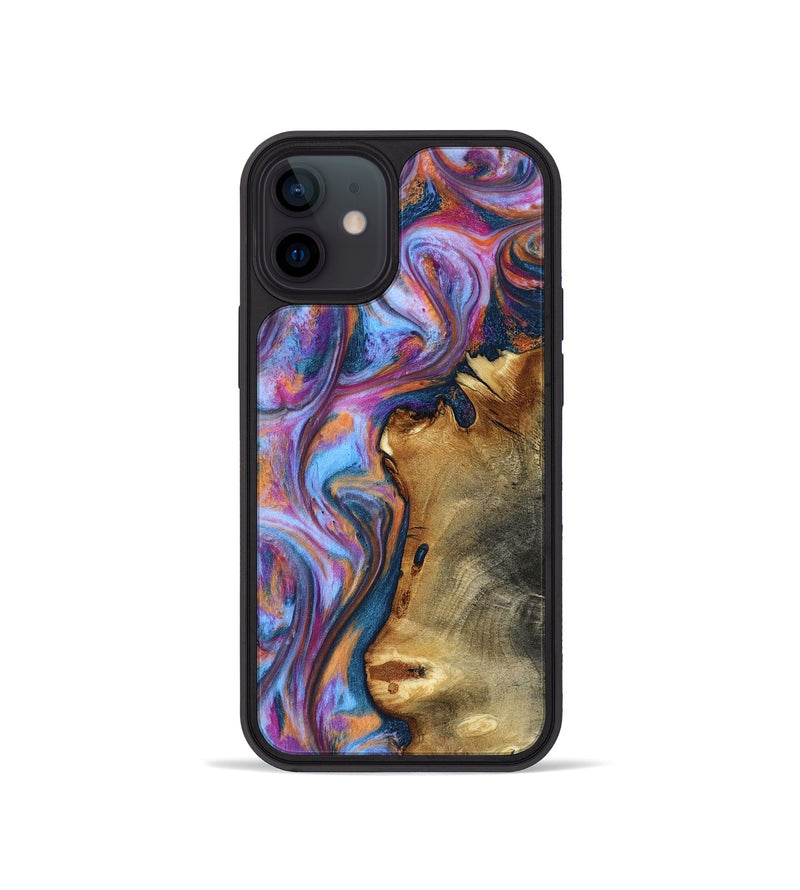 iPhone 12 mini Wood Phone Case - Yamilet (Blue, 818187)