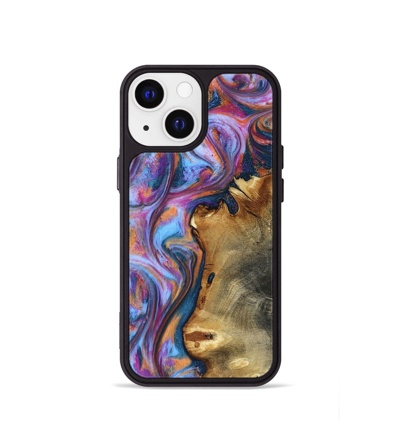 iPhone 13 mini Wood Phone Case - Yamilet (Blue, 818187)