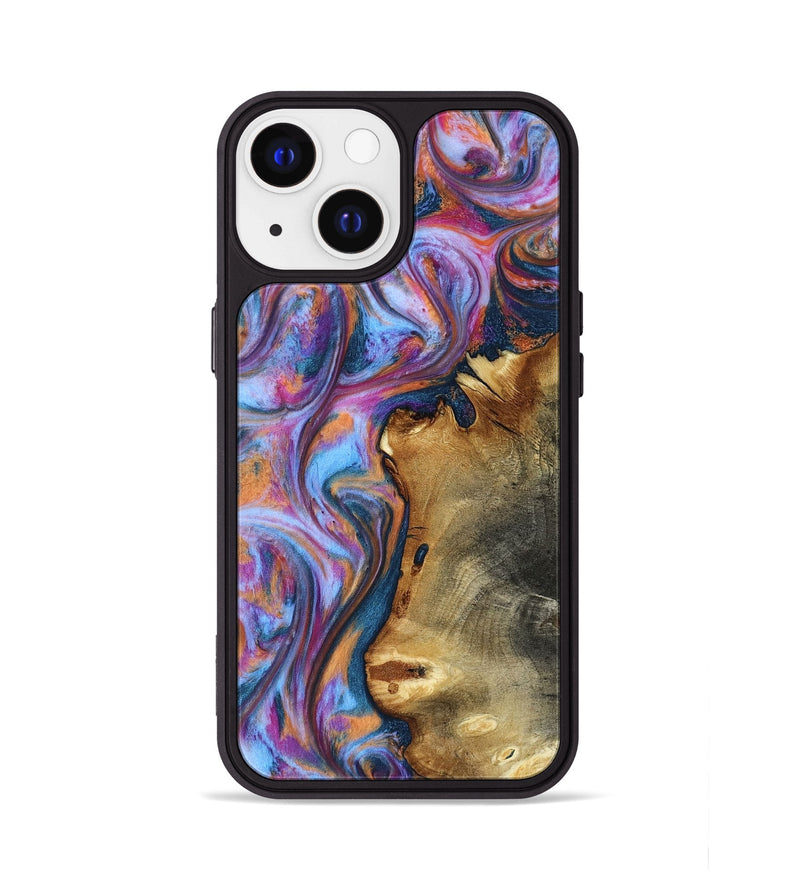 iPhone 13 Wood Phone Case - Yamilet (Blue, 818187)