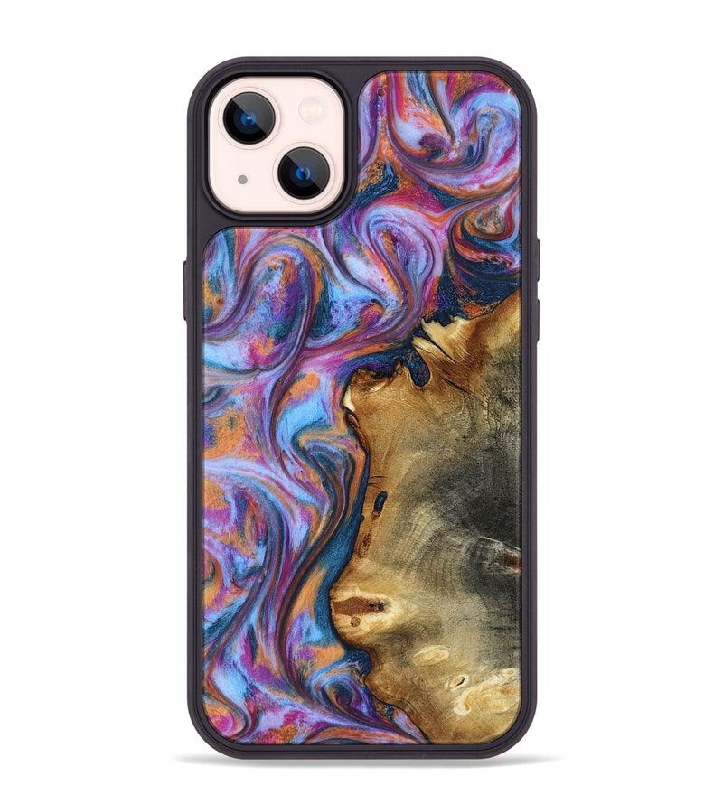 iPhone 14 Plus Wood Phone Case - Yamilet (Blue, 818187)