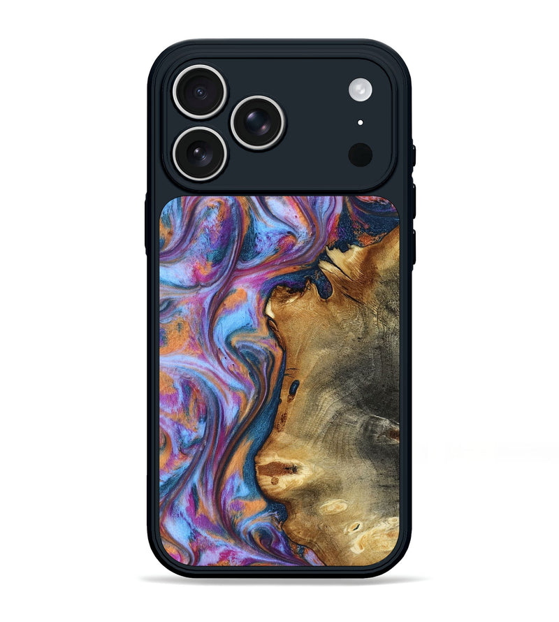 iPhone 17 Pro Max Wood Phone Case - Yamilet (Blue, 818187)