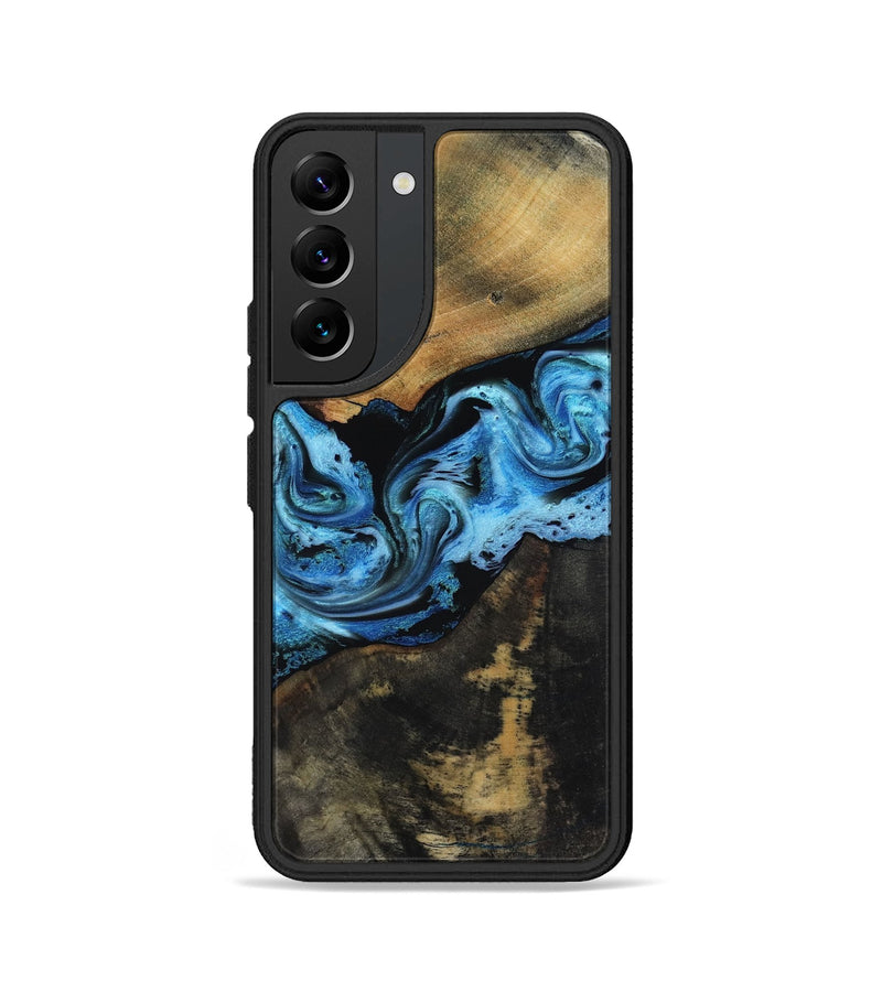 Galaxy S22 Wood Phone Case - Issac (Blue, 818188)