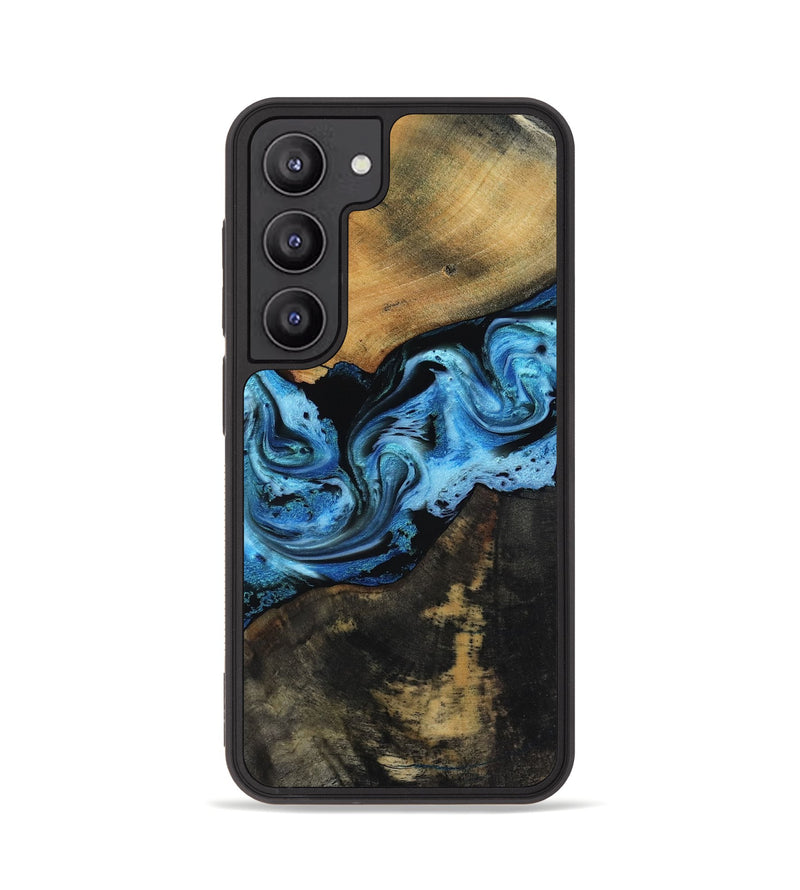 Galaxy S23 Wood Phone Case - Issac (Blue, 818188)
