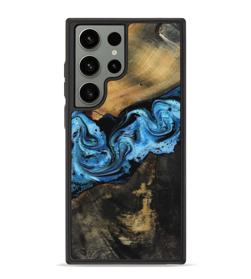 Galaxy S23 Ultra Wood Phone Case - Issac (Blue, 818188)