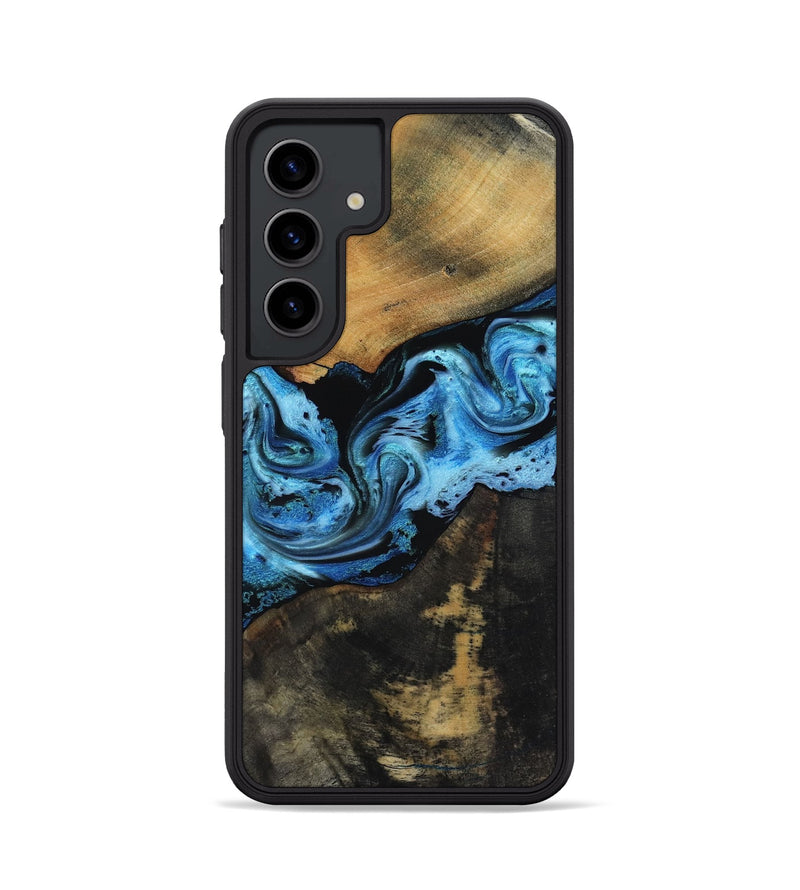 Galaxy S24 Wood Phone Case - Issac (Blue, 818188)
