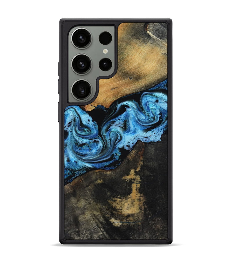 Galaxy S24 Ultra Wood Phone Case - Issac (Blue, 818188)