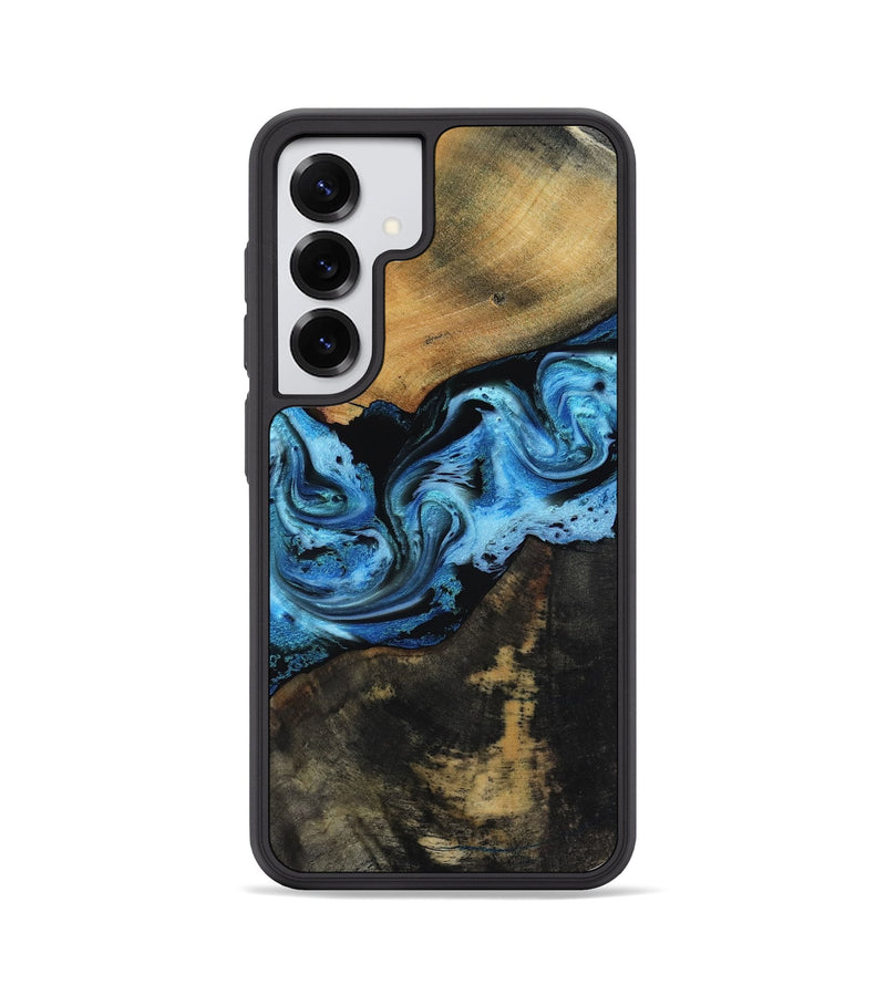 Galaxy S25 Wood Phone Case - Issac (Blue, 818188)