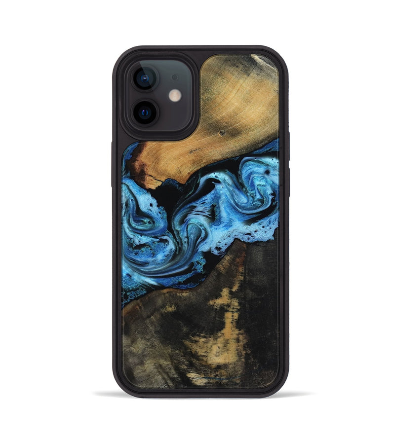 iPhone 12 Wood Phone Case - Issac (Blue, 818188)