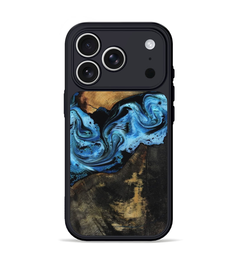 iPhone 17 Pro Wood Phone Case - Issac (Blue, 818188)