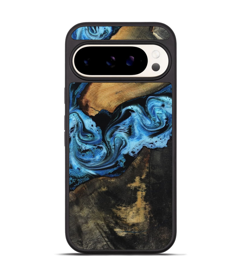 Pixel 9 Pro Wood Phone Case - Issac (Blue, 818188)