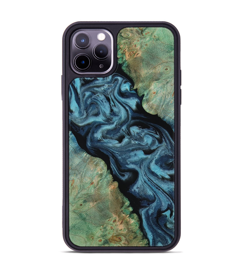 iPhone 11 Pro Max Wood Phone Case - Krish (Green, 818189)