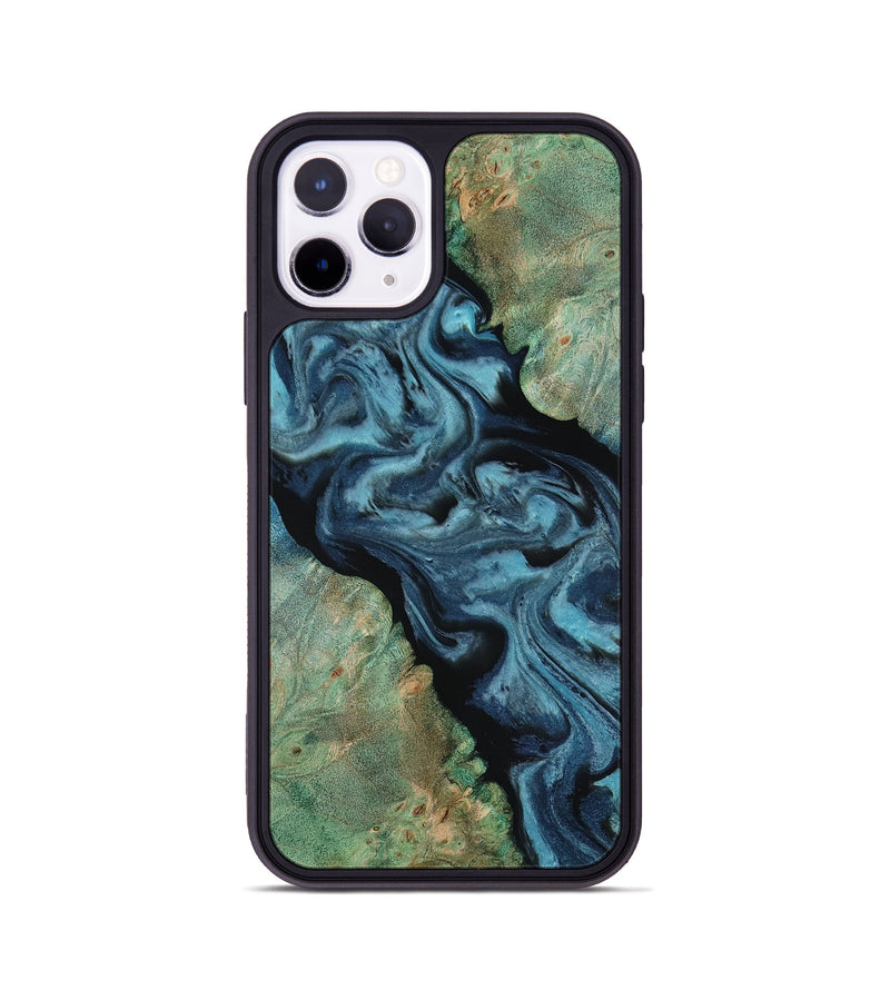 iPhone 11 Pro Wood Phone Case - Krish (Green, 818189)