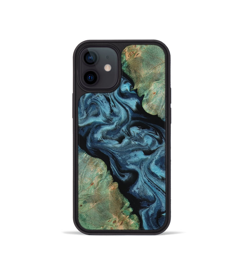 iPhone 12 mini Wood Phone Case - Krish (Green, 818189)