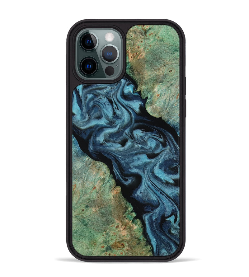 iPhone 12 Pro Max Wood Phone Case - Krish (Green, 818189)