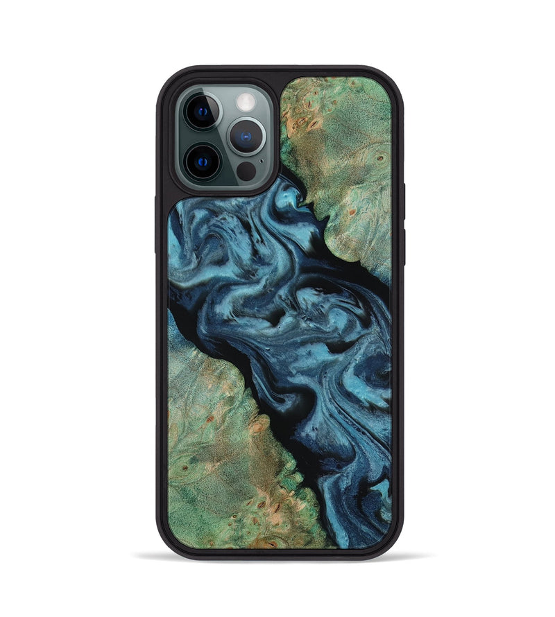 iPhone 12 Pro Wood Phone Case - Krish (Green, 818189)