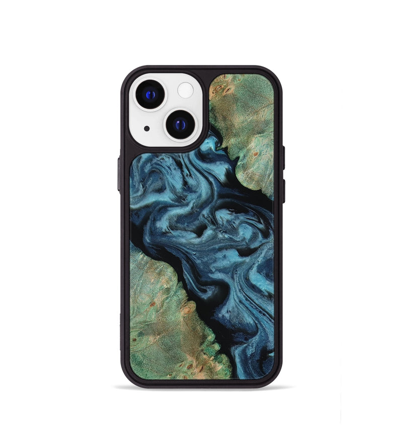 iPhone 13 mini Wood Phone Case - Krish (Green, 818189)