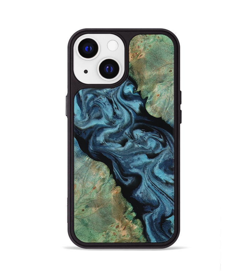 iPhone 13 Wood Phone Case - Krish (Green, 818189)