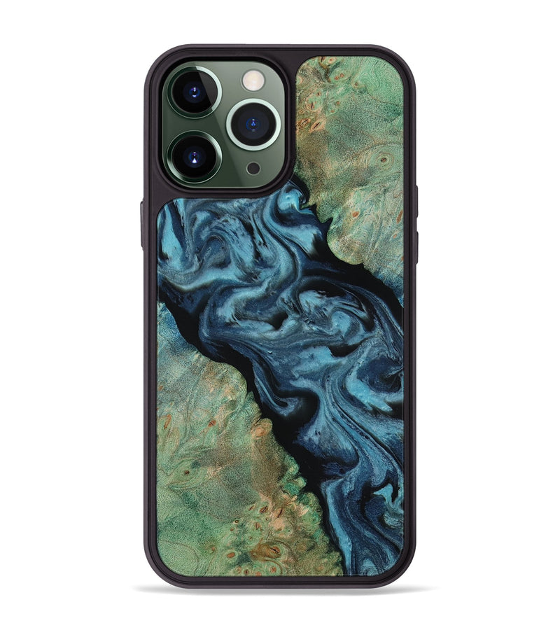 iPhone 13 Pro Max Wood Phone Case - Krish (Green, 818189)