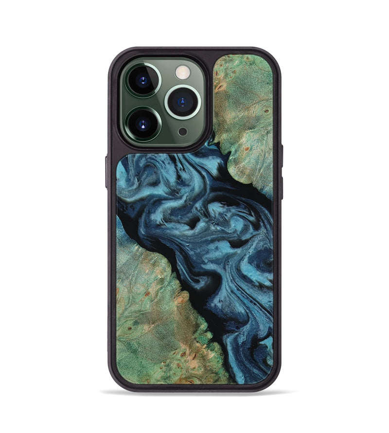 iPhone 13 Pro Wood Phone Case - Krish (Green, 818189)