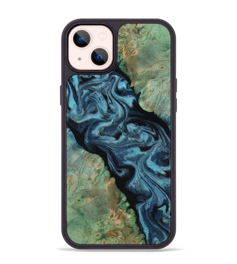 iPhone 14 Plus Wood Phone Case - Krish (Green, 818189)