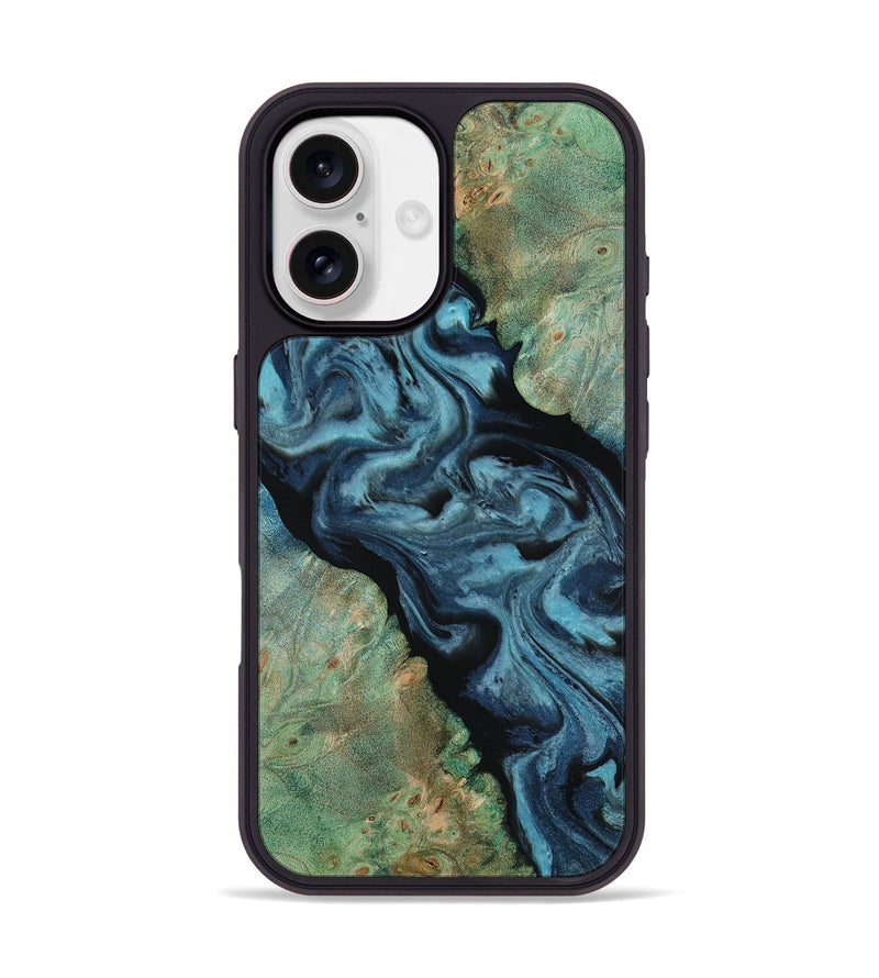 iPhone 17 Wood Phone Case - Krish (Green, 818189)