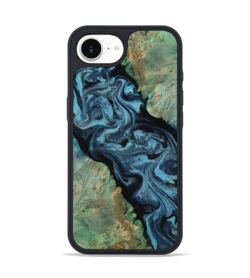 iPhone 17e Wood Phone Case - Krish (Green, 818189)
