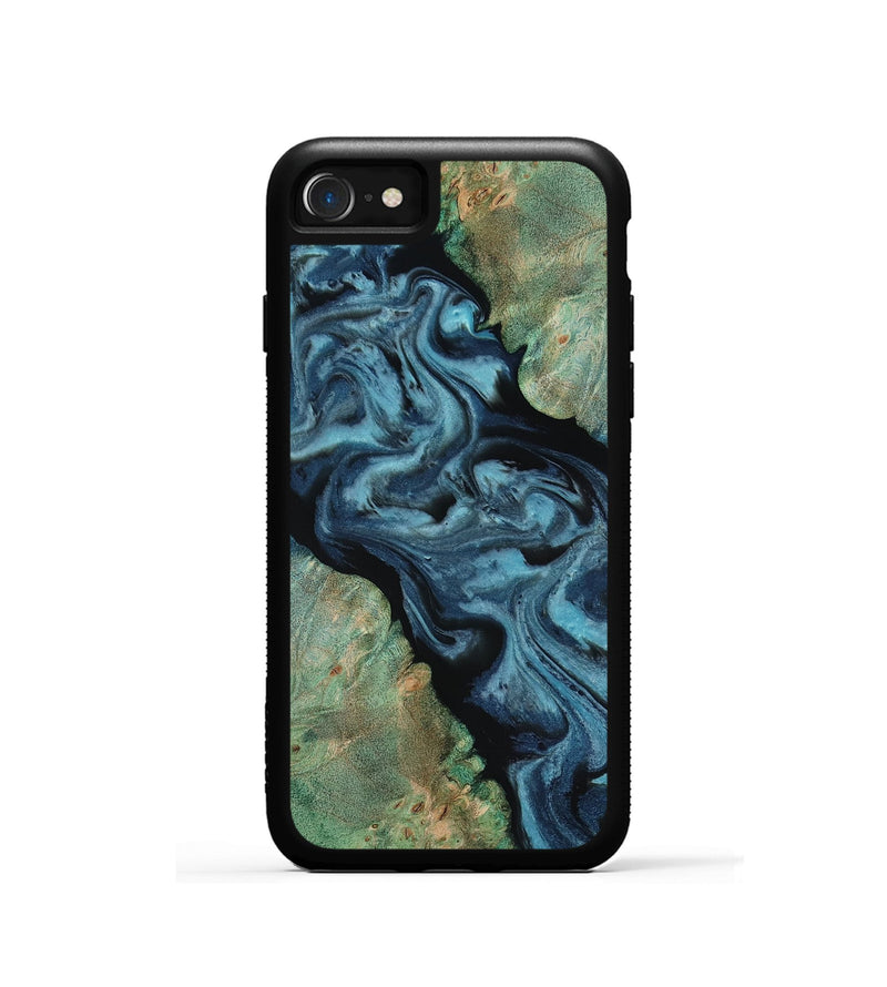 iPhone SE Wood Phone Case - Krish (Green, 818189)